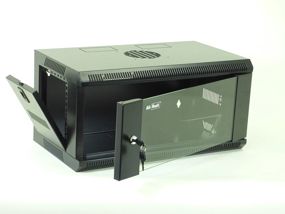 4U Black 300mm Deep 19" Data AV Rack DATA Rack Data Cabinet comms cabinet - Image 2 of 4