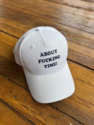 Stella McCartney Hat NWT ''About F*cking Time'' Organic Cotton
