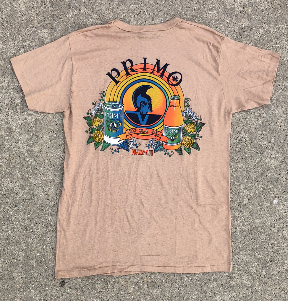 Vintage 70s Primo Hawaiian Beer T Shirt XL Sport-T By Vintage 70s Primo Hawaiian Beer T Shirt XL Sport-T By