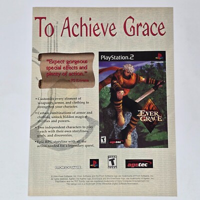 EverGrace PlayStation 2 PS2 Achieve Grace Print Ad/Poster Art