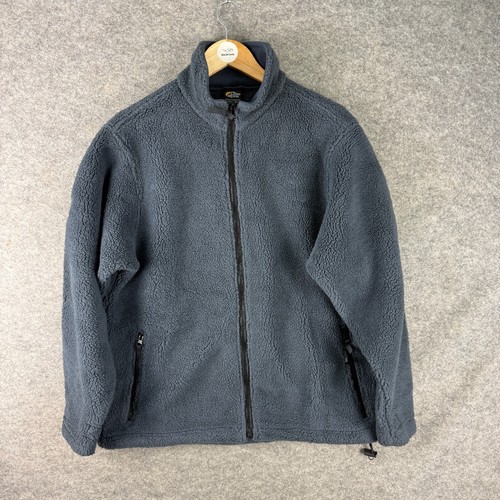 Lowe Alpine Fleece Jumper Womens Size Large Grey Full Zip Sweatshirt High Neck