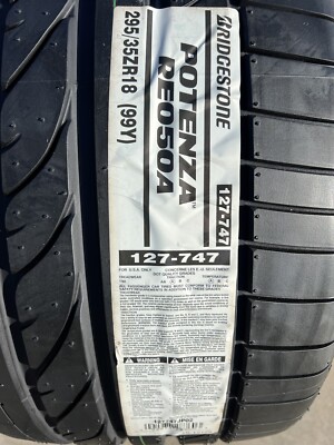 ONE BRAND NEW 295/35ZR18 (99Y) Bridgestone Potenza RE050A N1 Tire