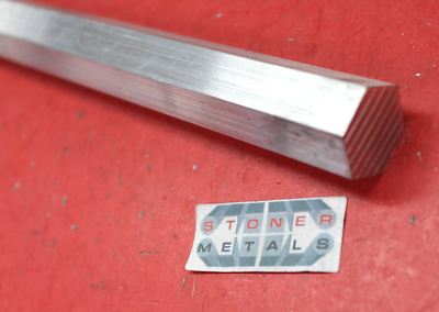7/8" Hex Aluminum 6061 T6511 Solid Bar - 12" Length For Machining, Lathe, DIY Projects
