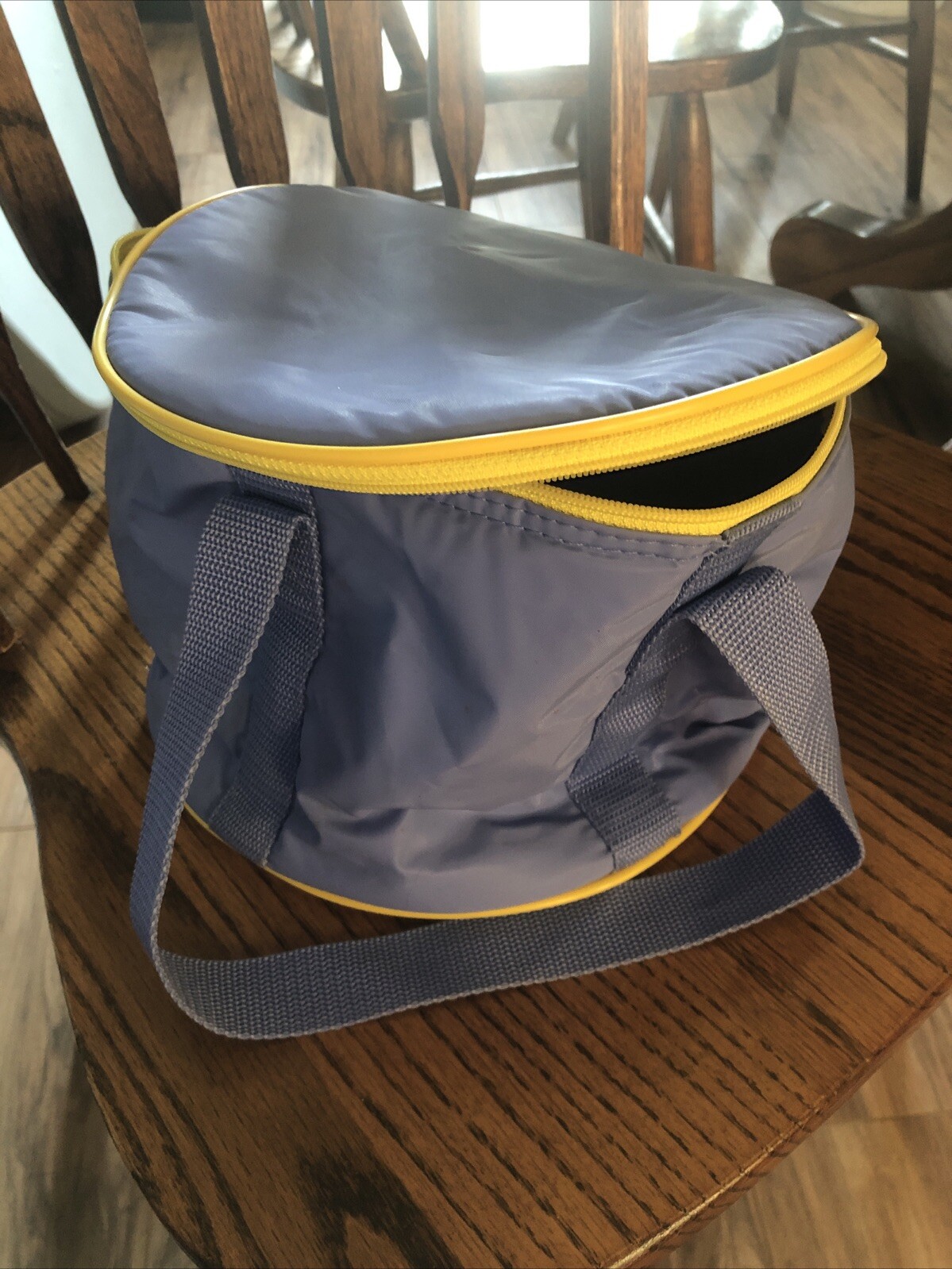 Tupperware Insulated Lunch Bag Carrier Medium Round Blue and