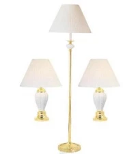 Ok lighting OK-4101IV-31. Ceramic Lamp with 3 in 1 Bonus Pack, 64" x 17" x 17"