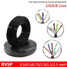 2-8 Core Twisted Pair Flexible PVC Telephone Cable Shielded Screened Cable RS485