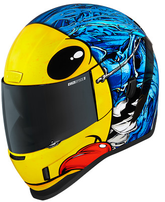 NEW ICON AIRFORM BROZAK MIPS YELLOW BLUE MOTORCYCLE CRASH HELMET