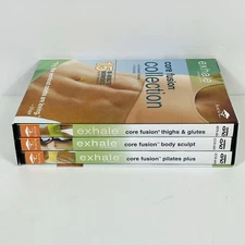 Exhale Mindbodyspa Core Fusion Collection DVD's 15 10-Minute Workouts Box Set