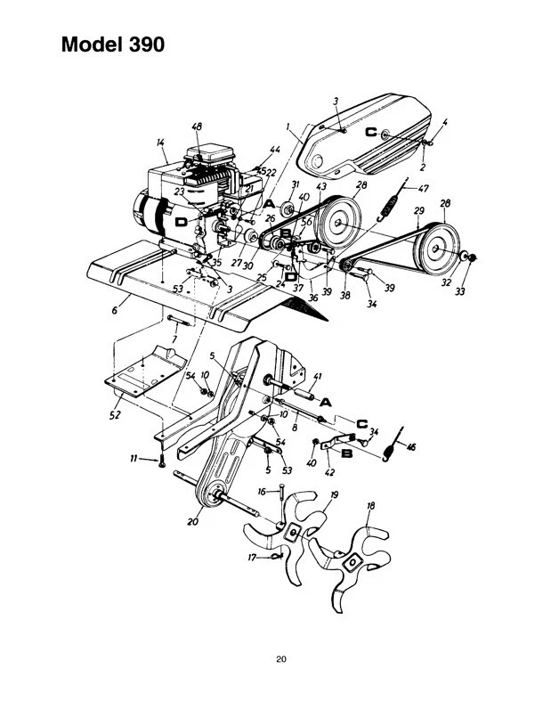 Owner s Manual Parts List Yard Machines Front Tine Tiller Models 340 thru 390