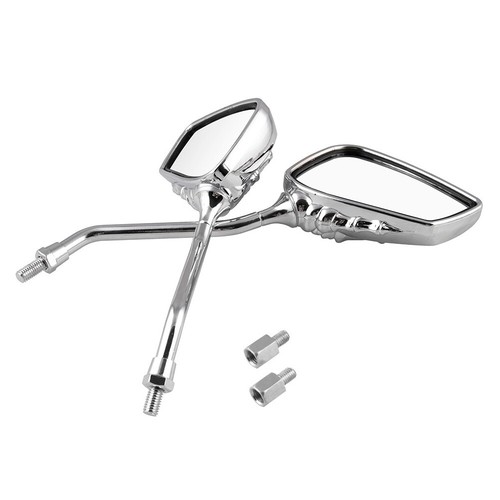 Universal 8/10MM Motorcycle Mirrors Skull Hand Claw Rearview Side Mirror Scooter - Picture 11 of 13