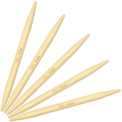 JubileeYarn 5'' Double Point Bamboo Knitting Needles Set | 5 Needles
