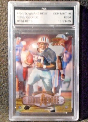 1996 Eddie George Bowman's Best Bets RC #BB4.....FGS 10 GEM MINT.....Oilers