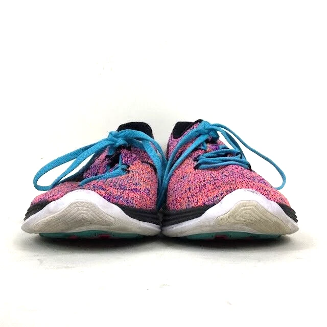 Nike Flyknit Lunar 3 Women s Sz 7.5 Pink Rainbow Running Jogging