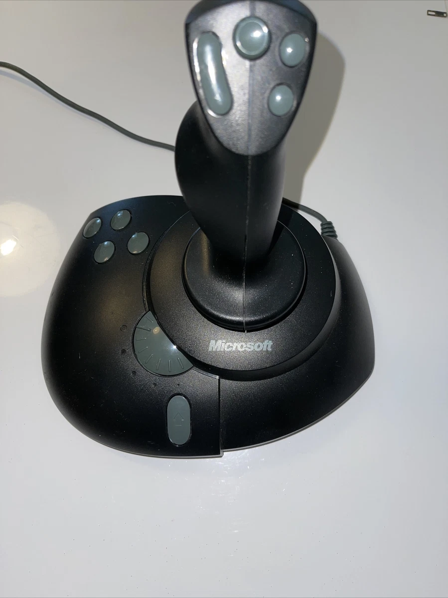 Joystick Microsoft Sidewinder 3D Pro Plus Pour PC - Manette De Vol Avec CD - Occasion