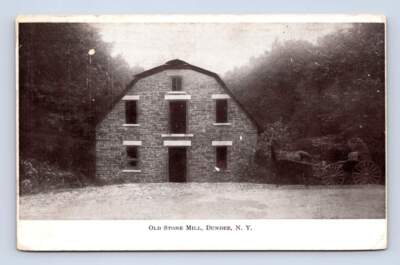 Old Stone Mill ~ Dundee New York Yates County Antique Postcard 1900s
