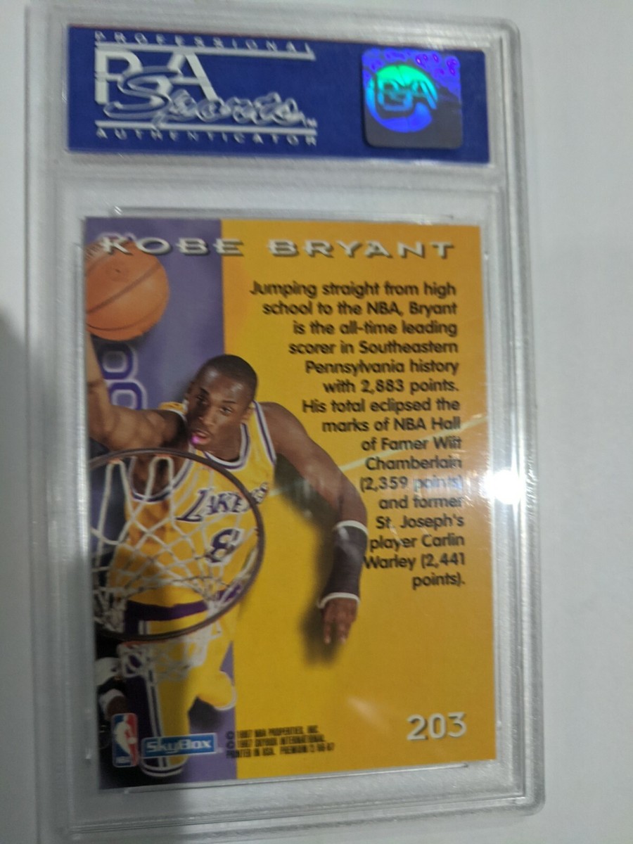 1996-97 Skybox Premium kobe Bryant Rookie Psa 10 Gem Mint.#203. | eBay