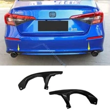 For Honda Civic 2022-2023 2024 Black Rear Bumper Exhaust Muffler Cover Replace