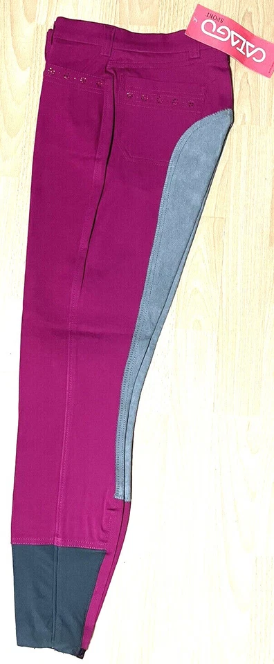 Damen Reithose CATAGO Vollbesatz pink grau 4-pockets  38 36 Strass NEU %% UVP80€ - Bild 4 von 4