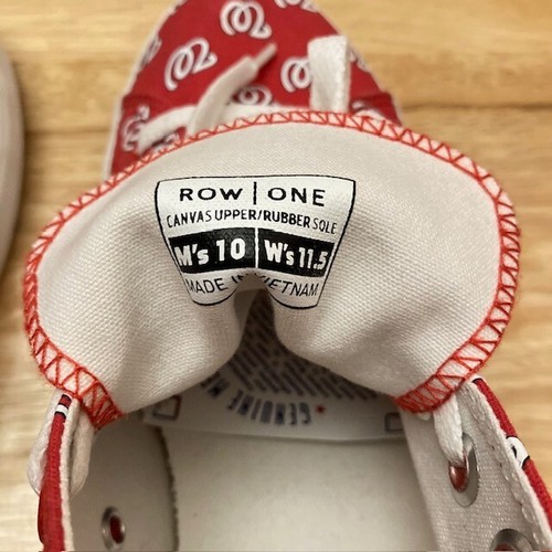 WASHINGTON NATIONALS Row One MLB Low Top Sneakers Shoes (Men's 10/Women's 11.5) - Picture 7 of 9