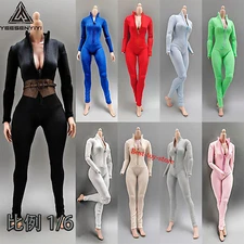 1/6 Scale Female Girl Combat Bodysuit Jumpsuit Model Fit for 12'' Action Figure