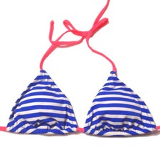 J. CREW Women's Bikini Triangle Top Blue Stripes revolve style swim pick your sz