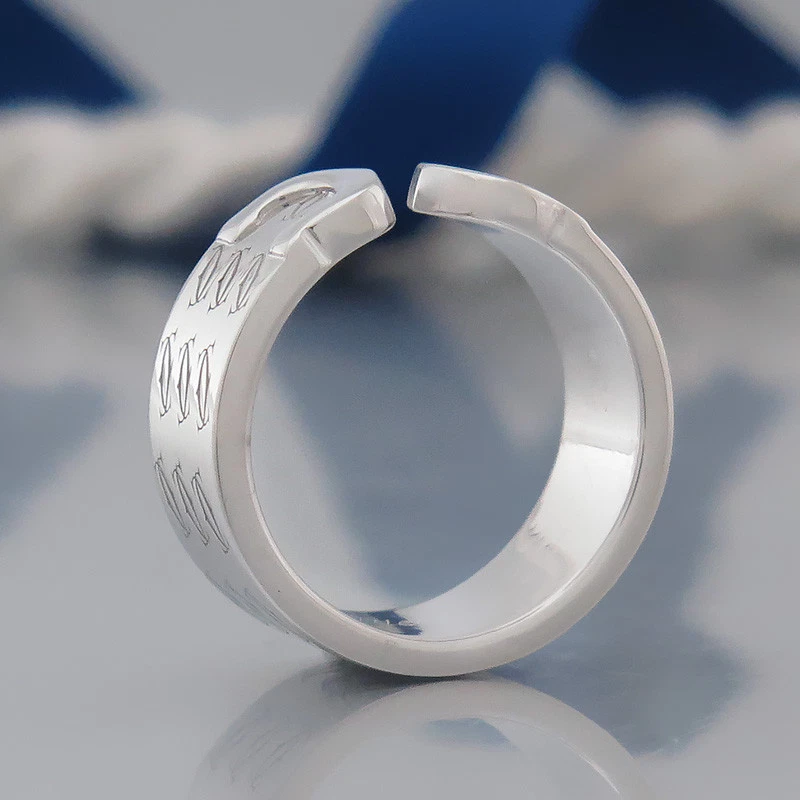 Anello CARTIER Doppia C Oro Bianco 18K 750 Misura 51 (16 2 mm Ø)