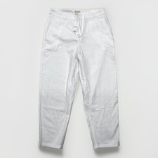 NEW Eileen Fisher White Hemp Blend Tapered Ankle Pants Size 10