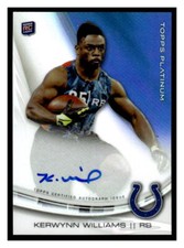 2013 Topps Platinum #A-KW Kerwynn Williams Rookie Autographs Refractors