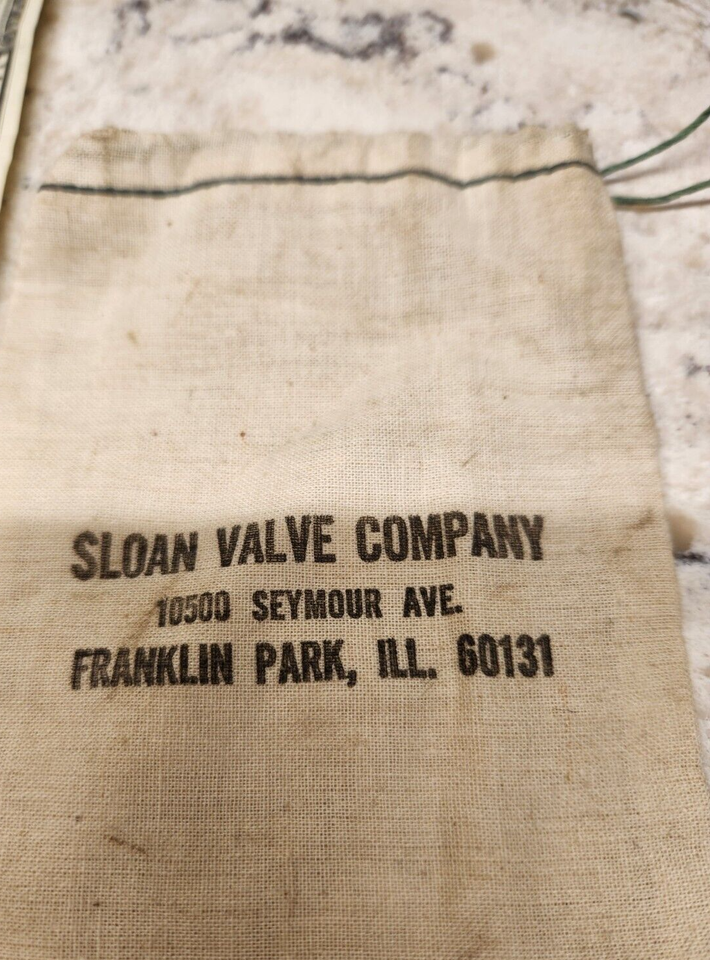 Small Vintage Cloth Tool BagSloan Valve Company, Franklin Park, Ill