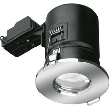 Recessed Fire Rated LED GU10 Down light Ceiling Spot Light CHROME, BATHROOM IP65