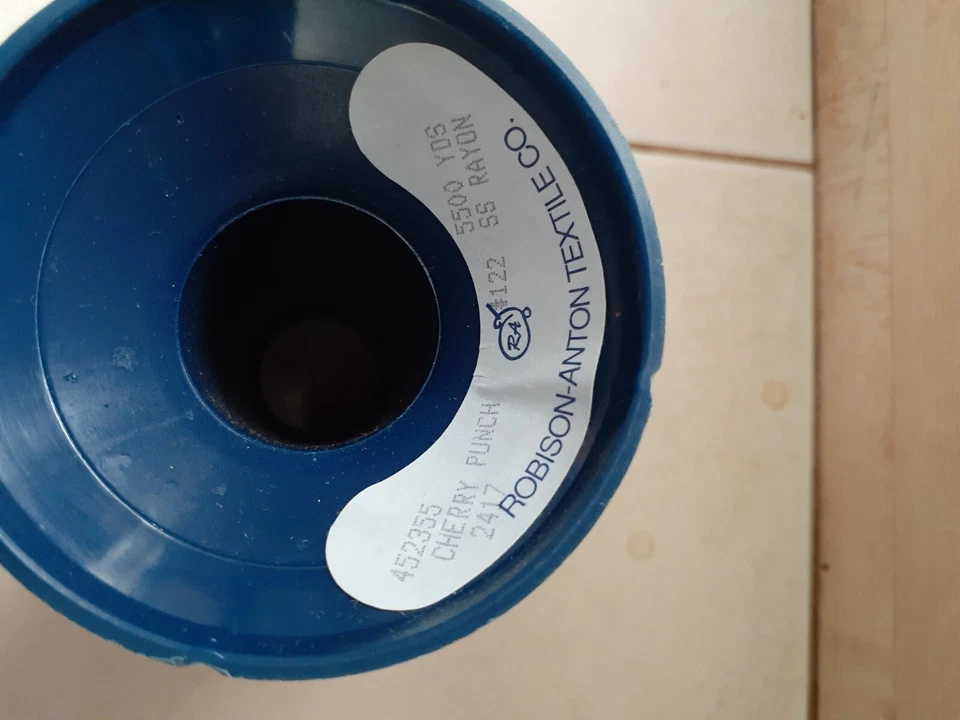 Embroidery Thread RA Cherry Punch Sewing 5500 Yd Large Spool Cone Vintage - Image 2 of 3