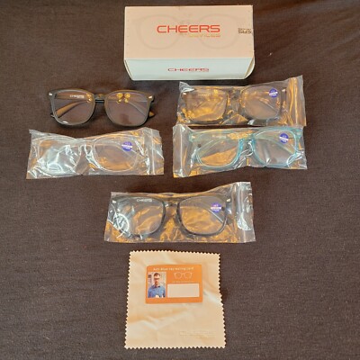 5 Pack Cheers Reading Glasses Assorted Colors +2.5 Power - Set of 5 NEW
