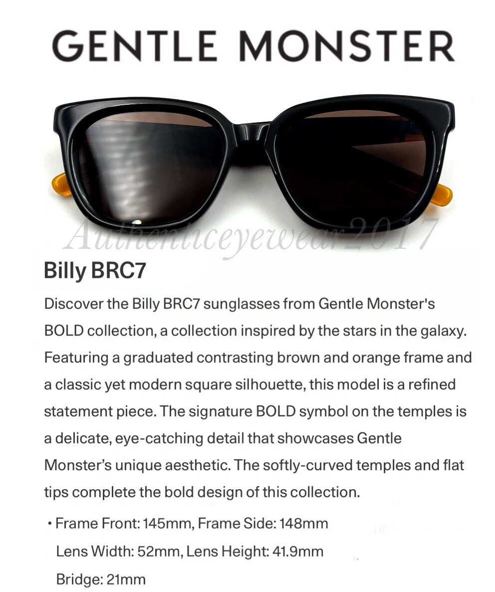 2023 Gentle Monster Sunglasses Only Billy BRC7 Brown Frame Brown Lens