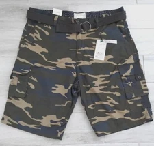 Alexander Julian COLOURS B&T Olive Camo Lightweight Cargo Shorts Sz 44(W45×L11)