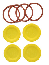 Tattler EZ Seal Canning Lids Bulk 100 REGULAR Lids & Rubber Rings YELLOW