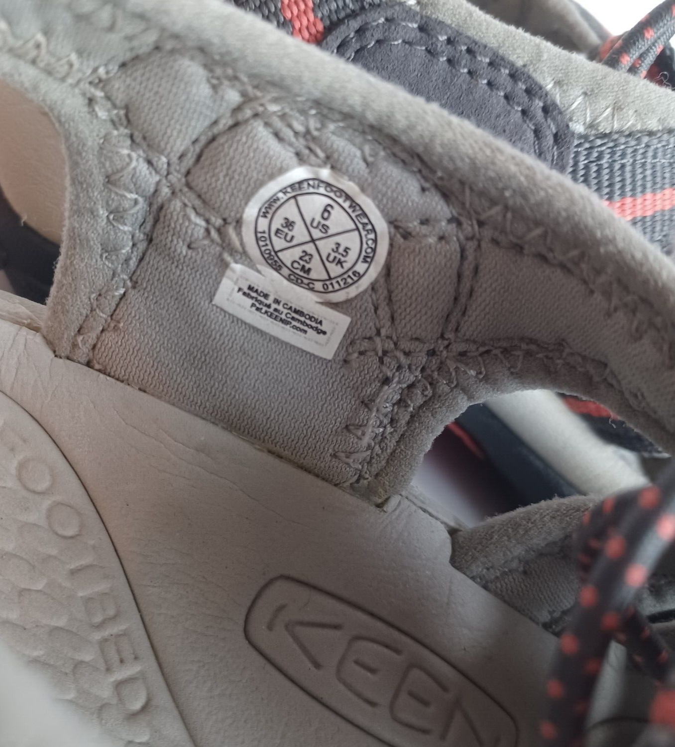 Sandali Keen US 6 tela impermeabili H2 grigio corallo stile Newport