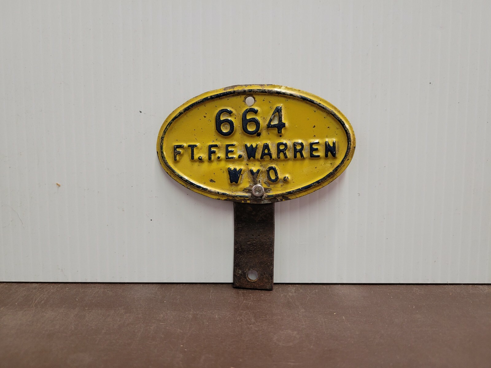 1940s Ft Warren Wyoming Military Base License Plate Tag | eBay