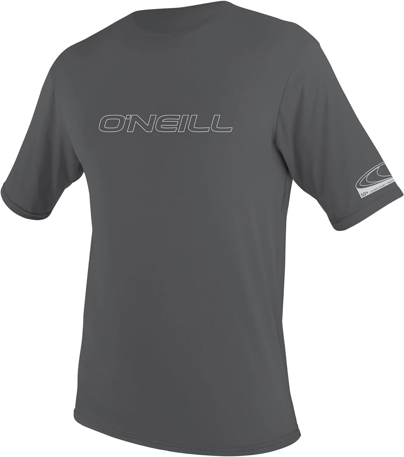 O'NEILL Men's Basic Skins 50+ Short Sleeve Sun Shirt Medium, Smoke