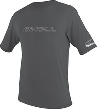 O'NEILL Men's Basic Skins 50 Short Sleeve Sun Shirt Medium, Smoke