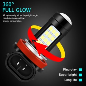 Samsung H10 9140 9145 LED 42 LED Super White Fog Light Replace Halogen Bulb V68