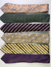 Lot of 6 Ties: Michael Kors-Chereskin-Tasso Ella Good Clean Pre-owned Multicolor