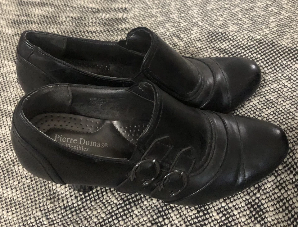 Lote de 2 botines Pierre Dumas para mujer 7-5 W Desire tobillo bajo marrón y negro Foto 4 de 4