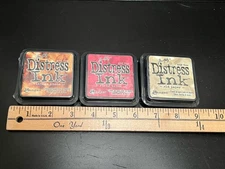 Ranger Tim Holtz NEW Sealed Lot of 3 Distress Ink 3" X 3" Ink Pads Acid Free