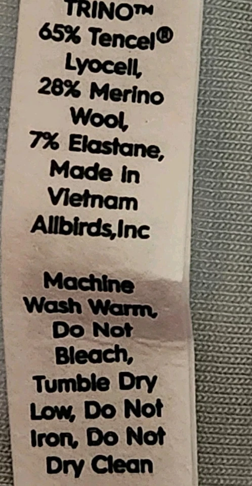 Allbirds Double Layered Merino Wool Blend Trino Bralette Peppercorn Gray Size XL - Image 4 of 4