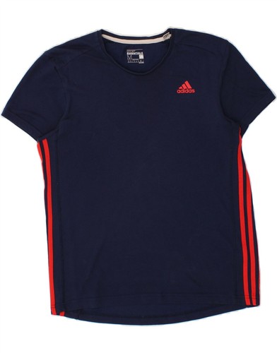 Adidas Herren Climalite T-Shirt Oberteil Medium Navy Blau Baumwolle HA08