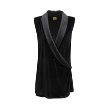O1551 GILET DONNA 5RUE WOMAN SMOOTH VELVET WAISTCOAT