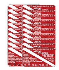 Scuba Visual Cylinder Inspection Sticker Decal Tag Years 2022-2028 20 Pack 