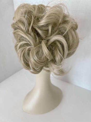 Messy Bun Haarteil Lockiges Haar Scrunchie Dutt Extensions Echthaar wie Echthaar - Bild 11 von 38