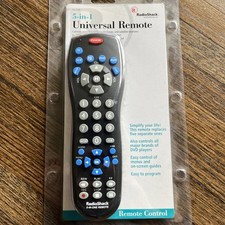 RadioShack 5 in 1 Universal Remote Control TV DVD Satellite 15-2135 New in Pkg