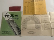 1935 Lawn Tennis Championship + Ticket FRED PERRY West Side Club FORREST HILLS